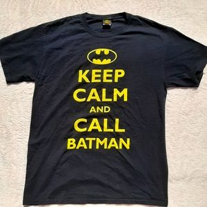 Keep Calm and Call Batman Tee Size Large